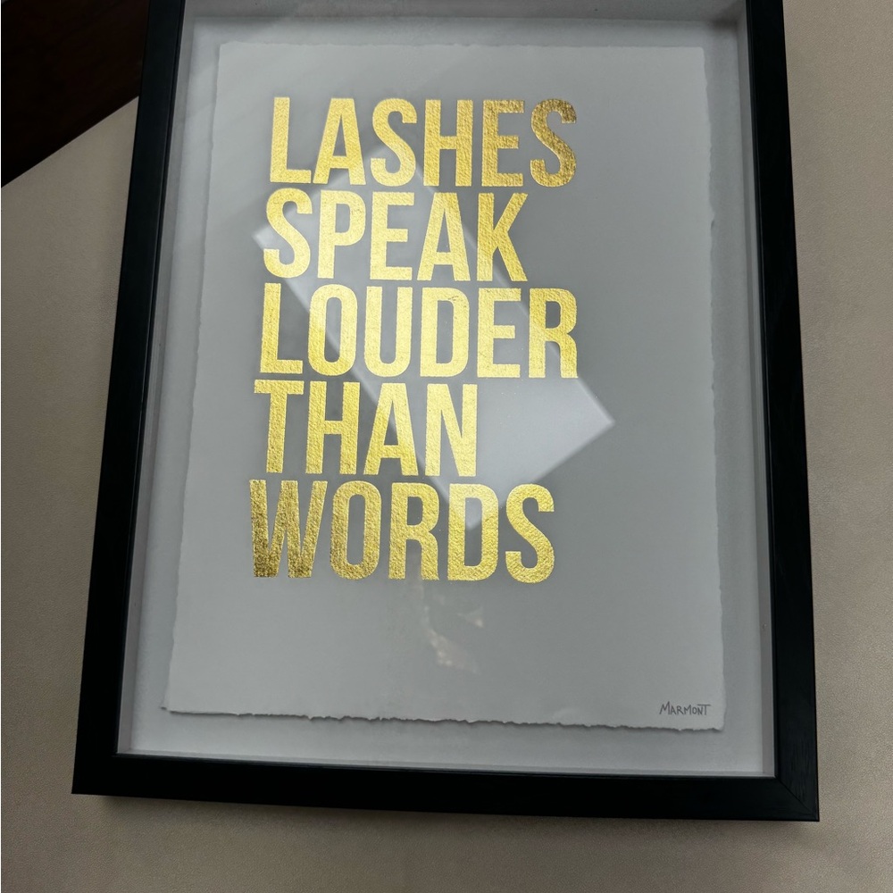 Gold Text Wall Art by